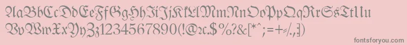 LeipzigFrakturNormalLf Font – Gray Fonts on Pink Background