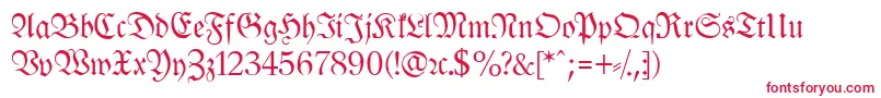 LeipzigFrakturNormalLf Font – Red Fonts