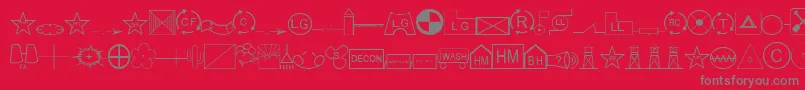 EsriSds2.001 Font – Gray Fonts on Red Background