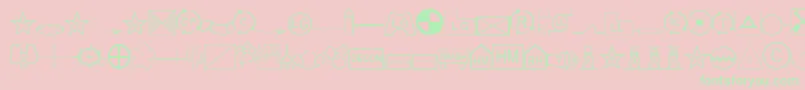 Fonte EsriSds2.001 – fontes verdes em um fundo rosa