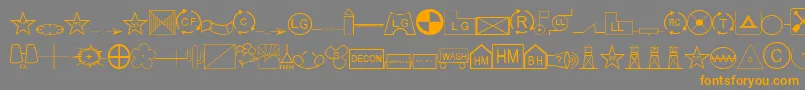 EsriSds2.001 Font – Orange Fonts on Gray Background