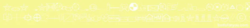 EsriSds2.001 Font – White Fonts on Yellow Background