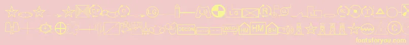 EsriSds2.001 Font – Yellow Fonts on Pink Background