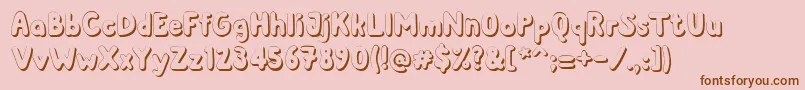 Albusgrandshadow Font – Brown Fonts on Pink Background