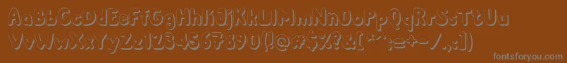 Подробнее о шрифте Albusgrandshadow Шрифт Albusgrandshadow – серые шрифты на коричневом фоне