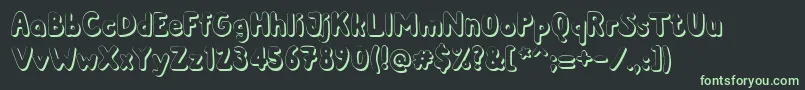 Fonte Albusgrandshadow – fontes verdes em um fundo preto