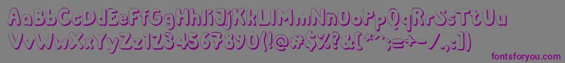 Шрифт Albusgrandshadow – фиолетовые шрифты на сером фоне