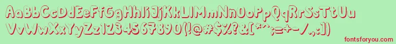 Albusgrandshadow Font – Red Fonts on Green Background