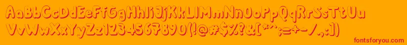 Albusgrandshadow Font – Red Fonts on Orange Background