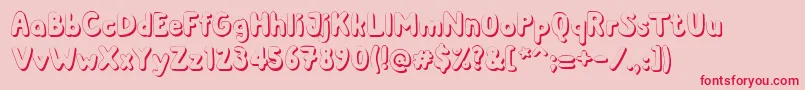 Albusgrandshadow Font – Red Fonts on Pink Background