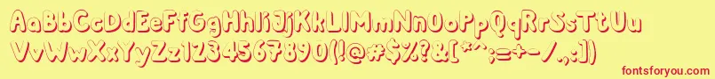 Albusgrandshadow Font – Red Fonts on Yellow Background
