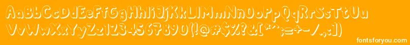 Albusgrandshadow Font – White Fonts on Orange Background