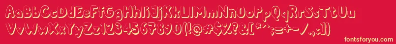 Albusgrandshadow Font – Yellow Fonts on Red Background