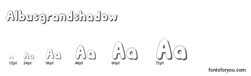 Albusgrandshadow Font Sizes