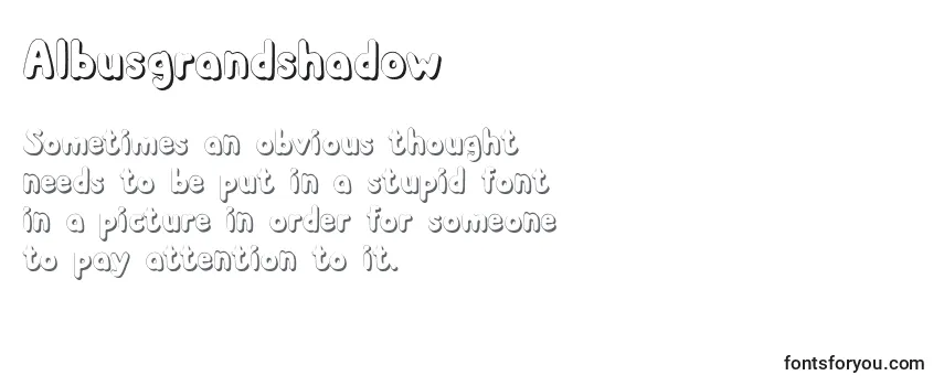 Review of the Albusgrandshadow Font