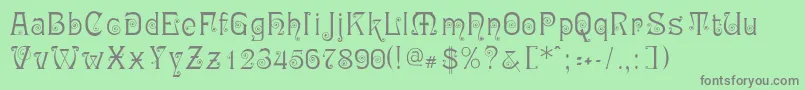 Ringlet Font – Gray Fonts on Green Background