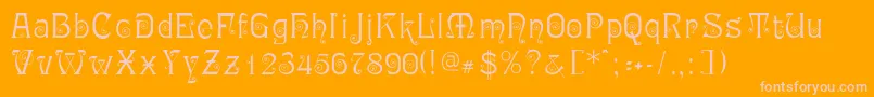 Ringlet Font – Pink Fonts on Orange Background