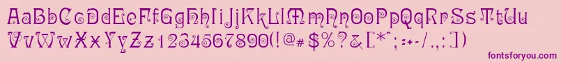 Ringlet Font – Purple Fonts on Pink Background