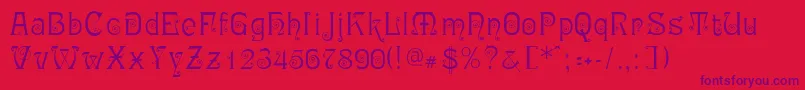 Ringlet-Schriftart – Violette Schriften auf rotem Hintergrund