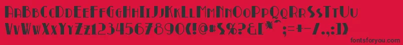 Broadmoor Font – Black Fonts on Red Background