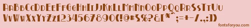 Broadmoor Font – Brown Fonts on Pink Background