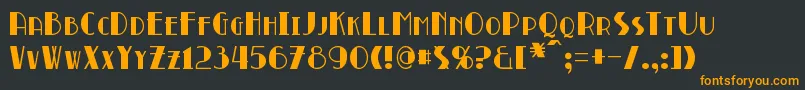 Broadmoor Font – Orange Fonts on Black Background