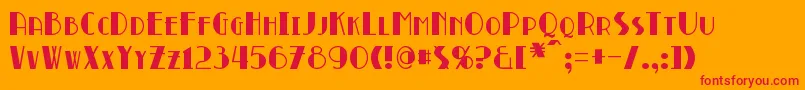 Broadmoor Font – Red Fonts on Orange Background