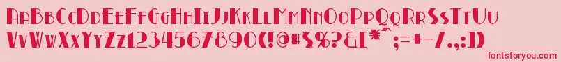 Broadmoor Font – Red Fonts on Pink Background