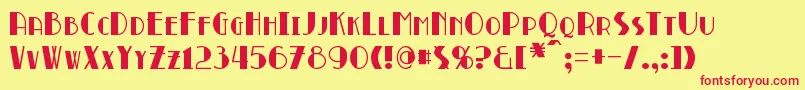 Broadmoor Font – Red Fonts on Yellow Background