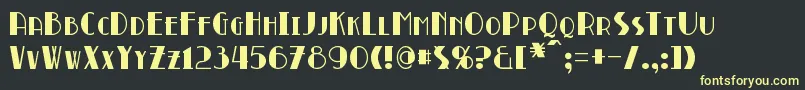 Broadmoor Font – Yellow Fonts on Black Background