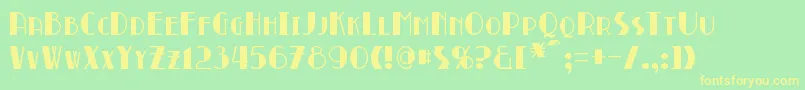 Broadmoor Font – Yellow Fonts on Green Background