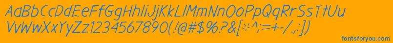 GargleRgIt Font – Blue Fonts on Orange Background