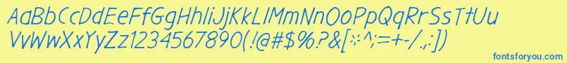 GargleRgIt Font – Blue Fonts on Yellow Background