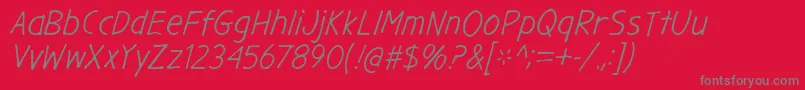 GargleRgIt Font – Gray Fonts on Red Background