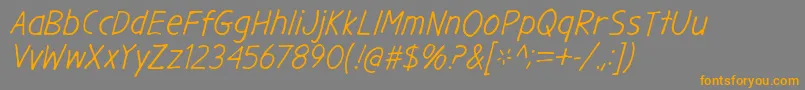 GargleRgIt Font – Orange Fonts on Gray Background