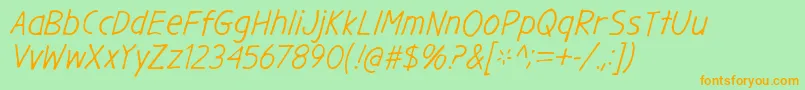 GargleRgIt Font – Orange Fonts on Green Background