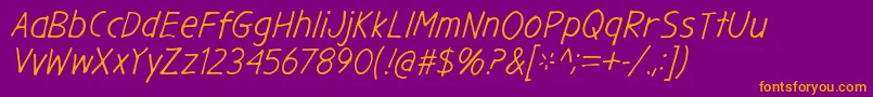 GargleRgIt Font – Orange Fonts on Purple Background