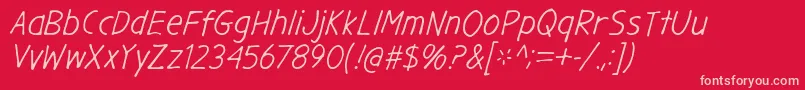 GargleRgIt Font – Pink Fonts on Red Background