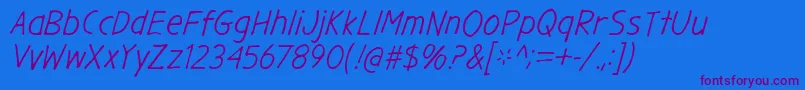 GargleRgIt Font – Purple Fonts on Blue Background