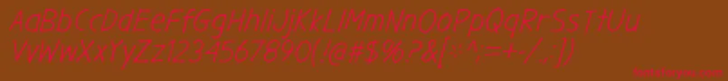 GargleRgIt-Schriftart – Rote Schriften auf braunem Hintergrund