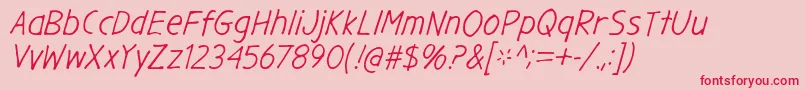 GargleRgIt Font – Red Fonts on Pink Background