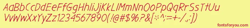 GargleRgIt Font – Red Fonts on Yellow Background