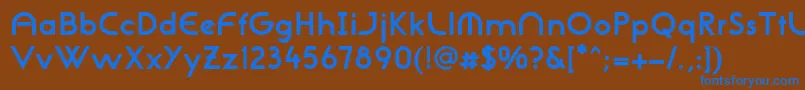 Шрифт NeogothisadfstdBold – синие шрифты на коричневом фоне