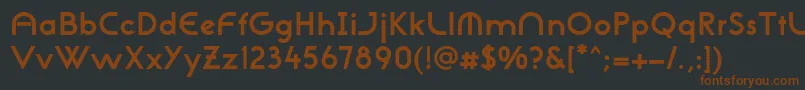 Шрифт NeogothisadfstdBold – коричневые шрифты на чёрном фоне