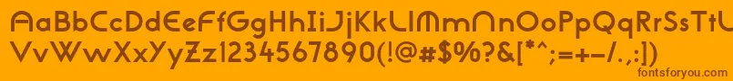 Шрифт NeogothisadfstdBold – коричневые шрифты на оранжевом фоне