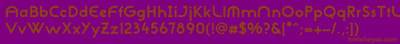 NeogothisadfstdBold-Schriftart – Braune Schriften auf violettem Hintergrund