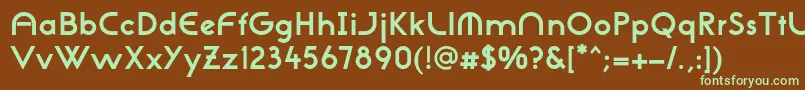 Czcionka NeogothisadfstdBold – zielone czcionki na brązowym tle