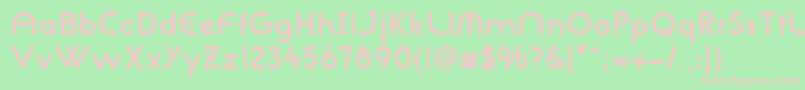 NeogothisadfstdBold Font – Pink Fonts on Green Background