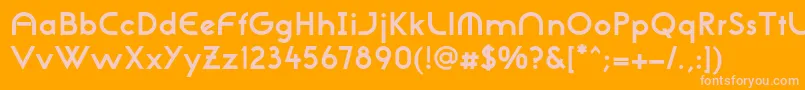 NeogothisadfstdBold Font – Pink Fonts on Orange Background
