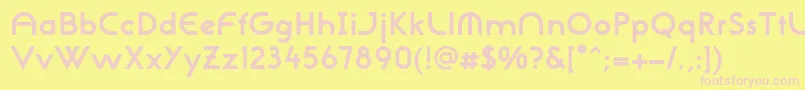 NeogothisadfstdBold Font – Pink Fonts on Yellow Background